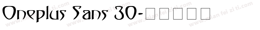 Oneplus Sans 30字体转换